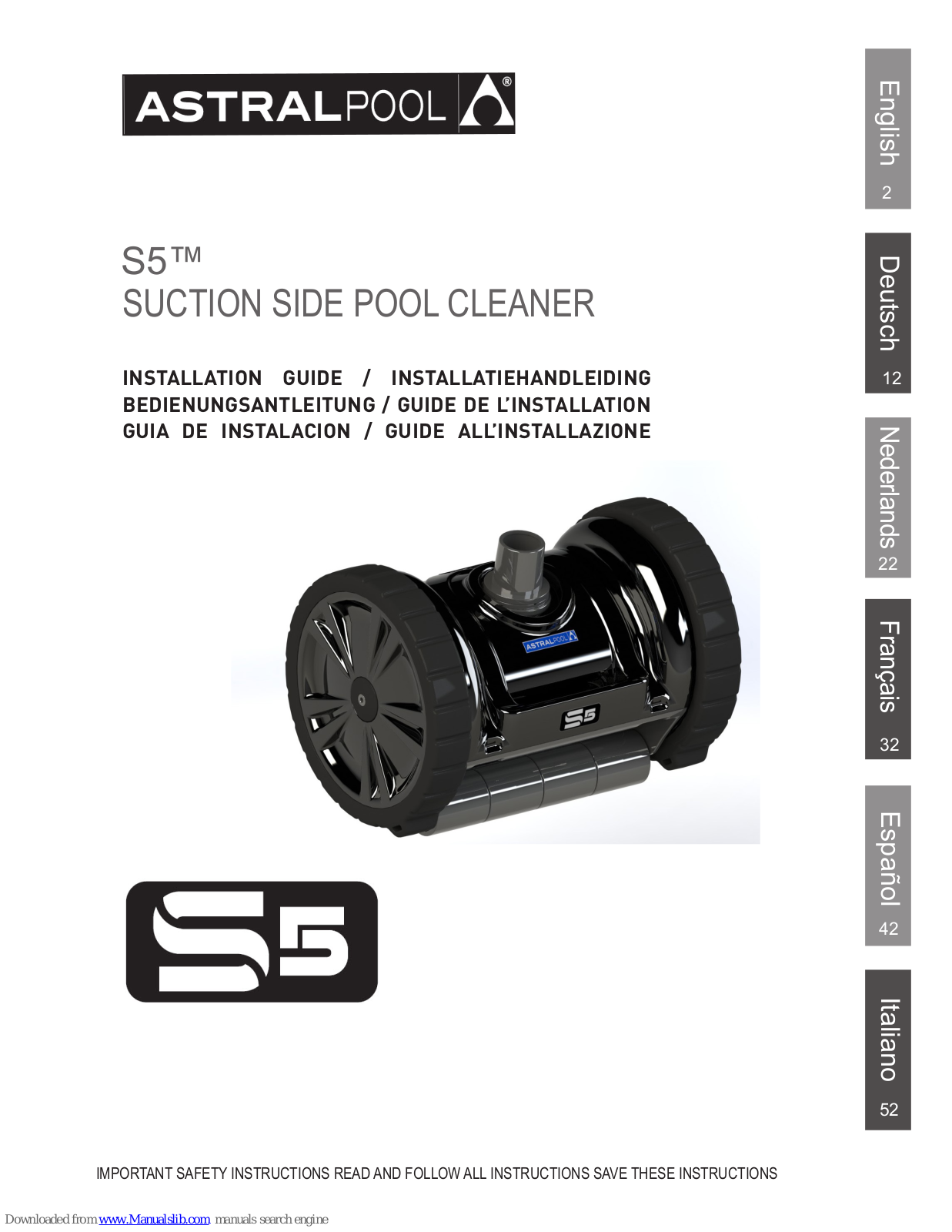 Astral Pool S5 Installation Manual - ManualMachine.com