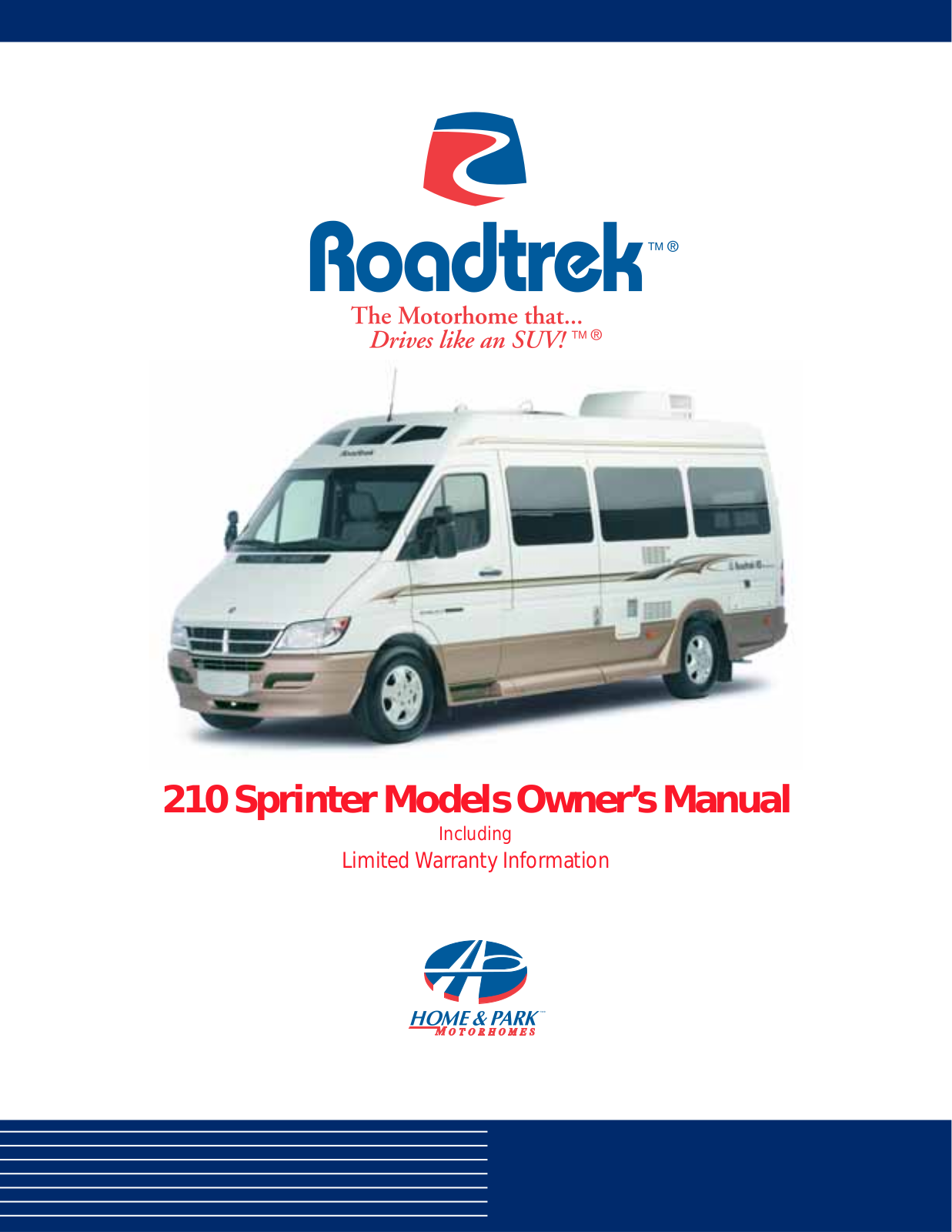 Roadtrek 210 SPRINTER User Manual