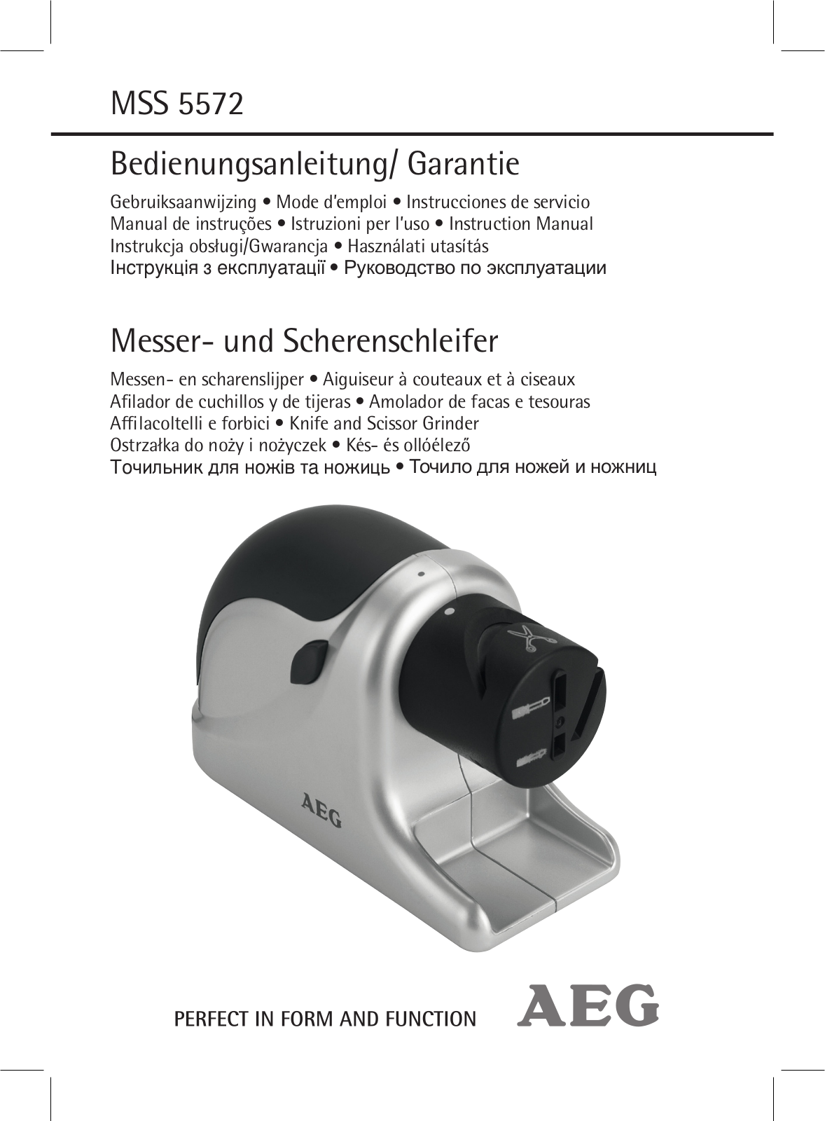 AEG MSS 5572 User Manual