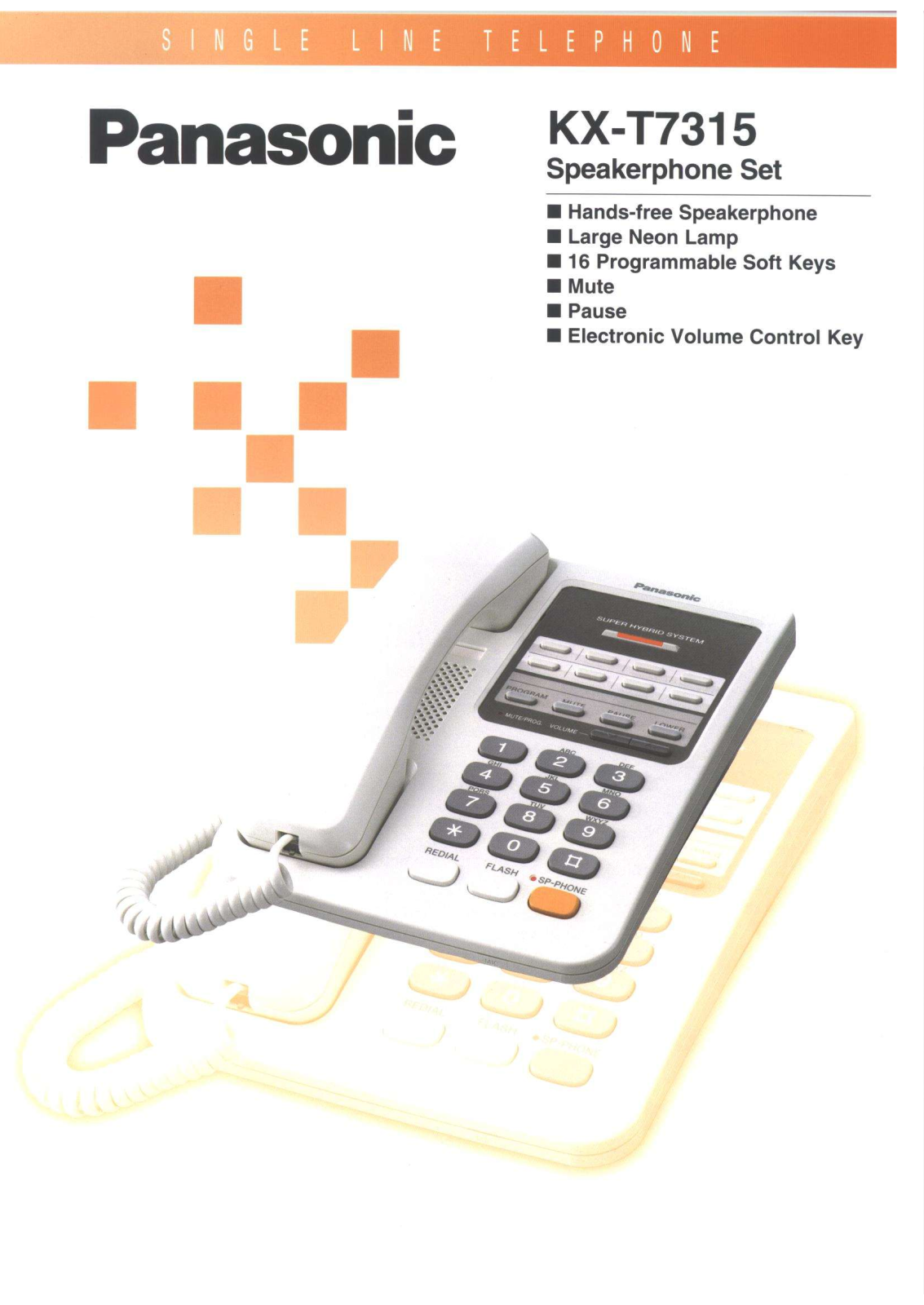 Panasonic KX-T7315 User Manual