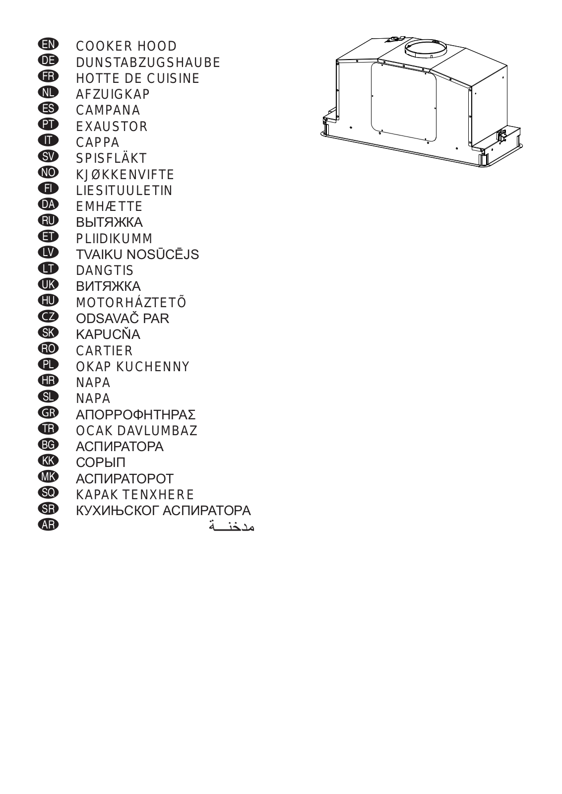 Faber IN-LIGHT EV8P X A52 User Manual