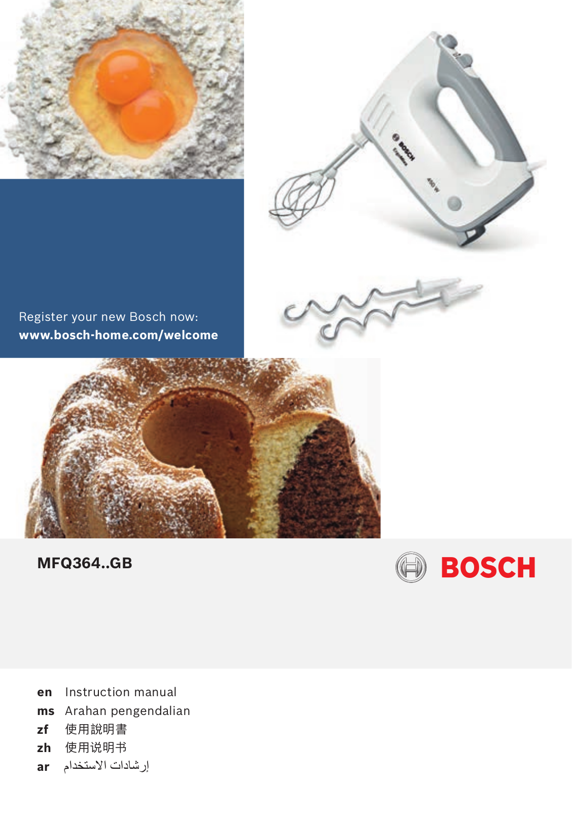 Bosch MFQ36450GB Instruction manual