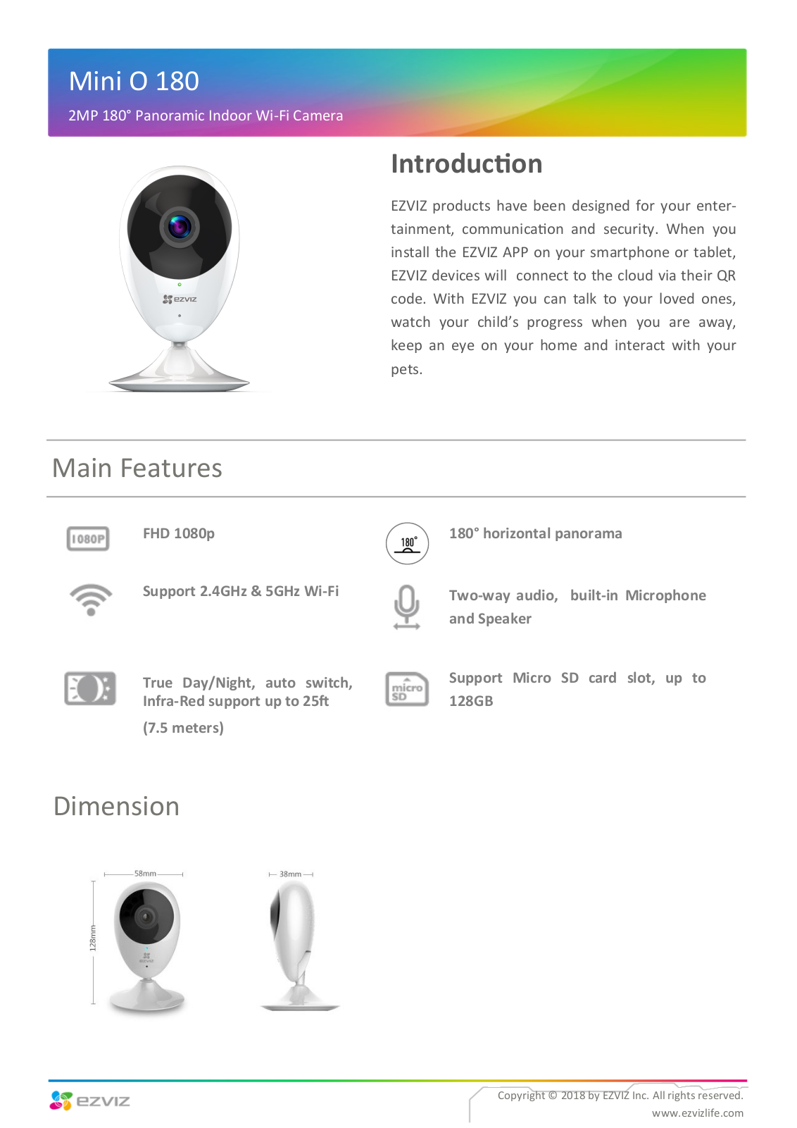 Ezviz Mini O 180 Specification