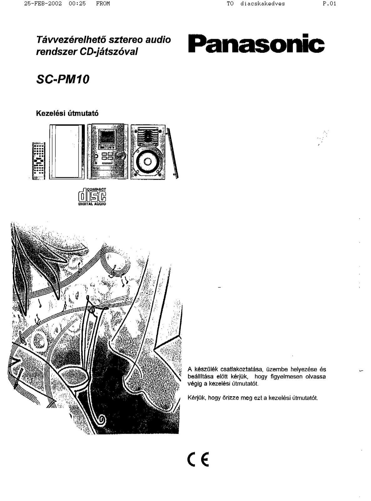 Panasonic SC-PM10 User Manual