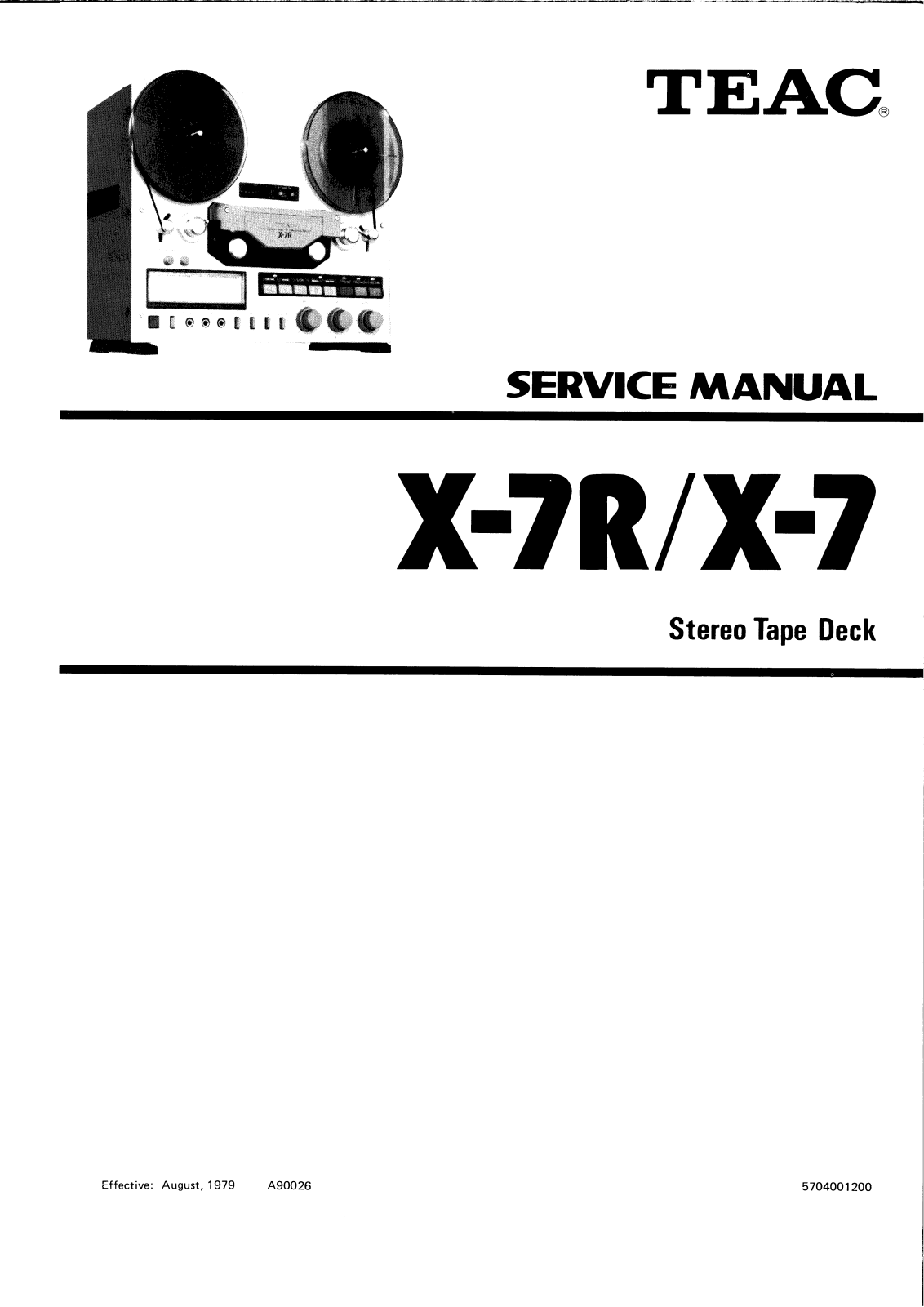 TEAC X-7, X-7-R Service manual