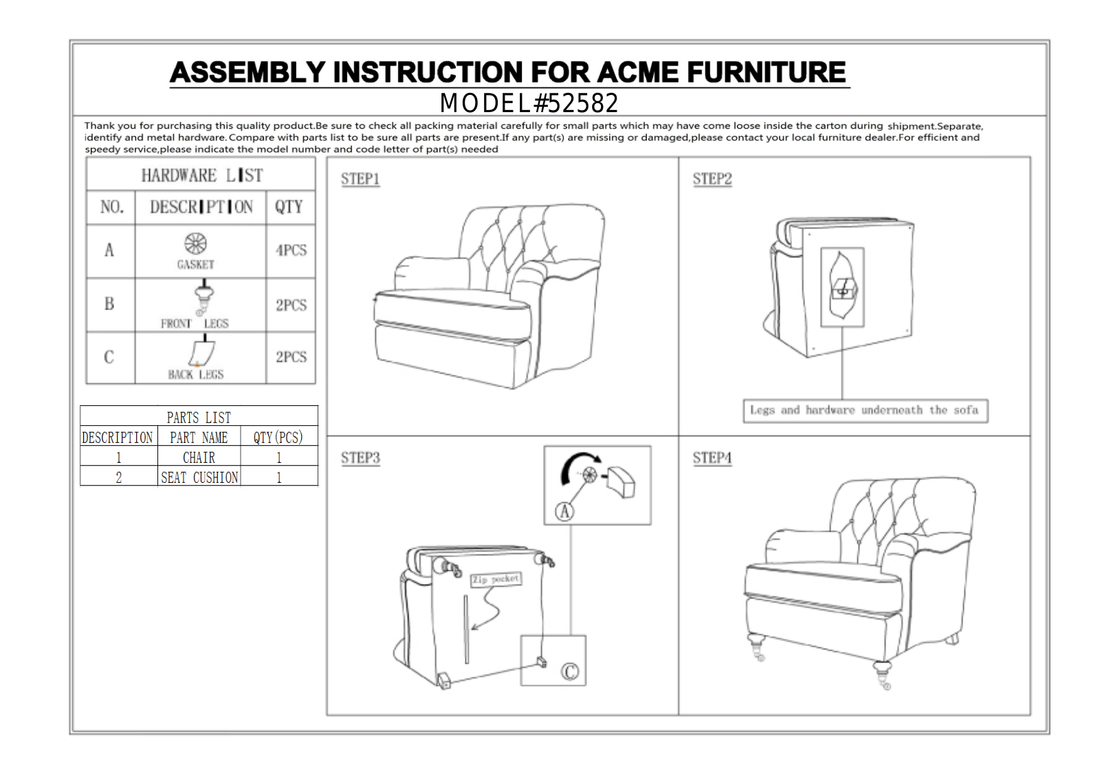 Simple Relax SMRY5170 Installation & Assembly - ManualMachine.com