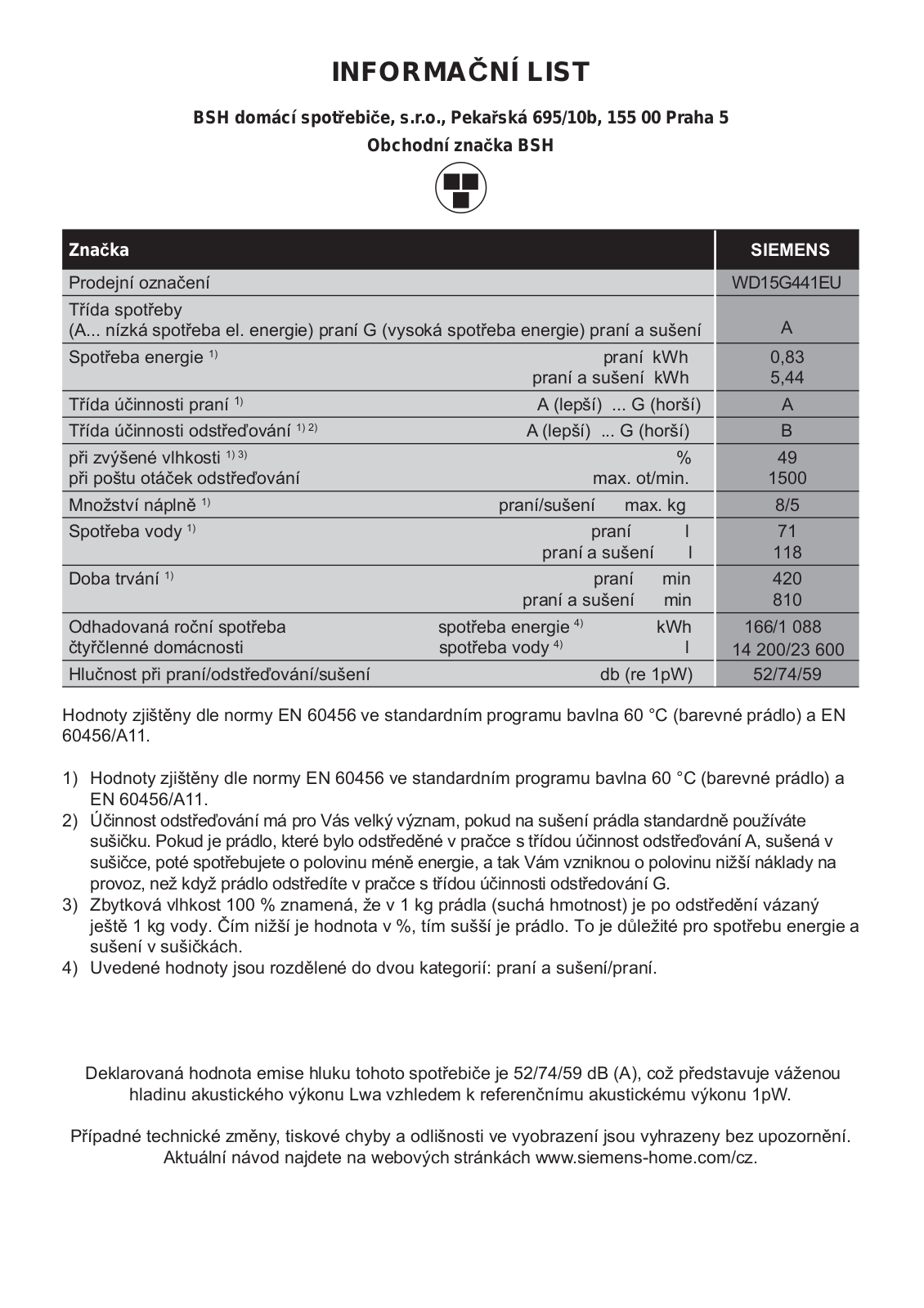 Siemens WD15G441EU User Manual