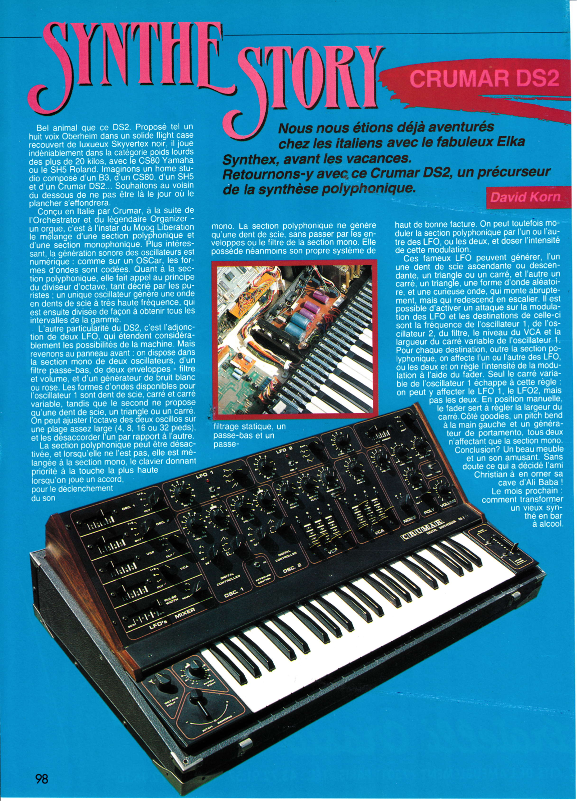 crumar Crumar DS2 Synthé Story Crumar DS2 par le mag Keyboards