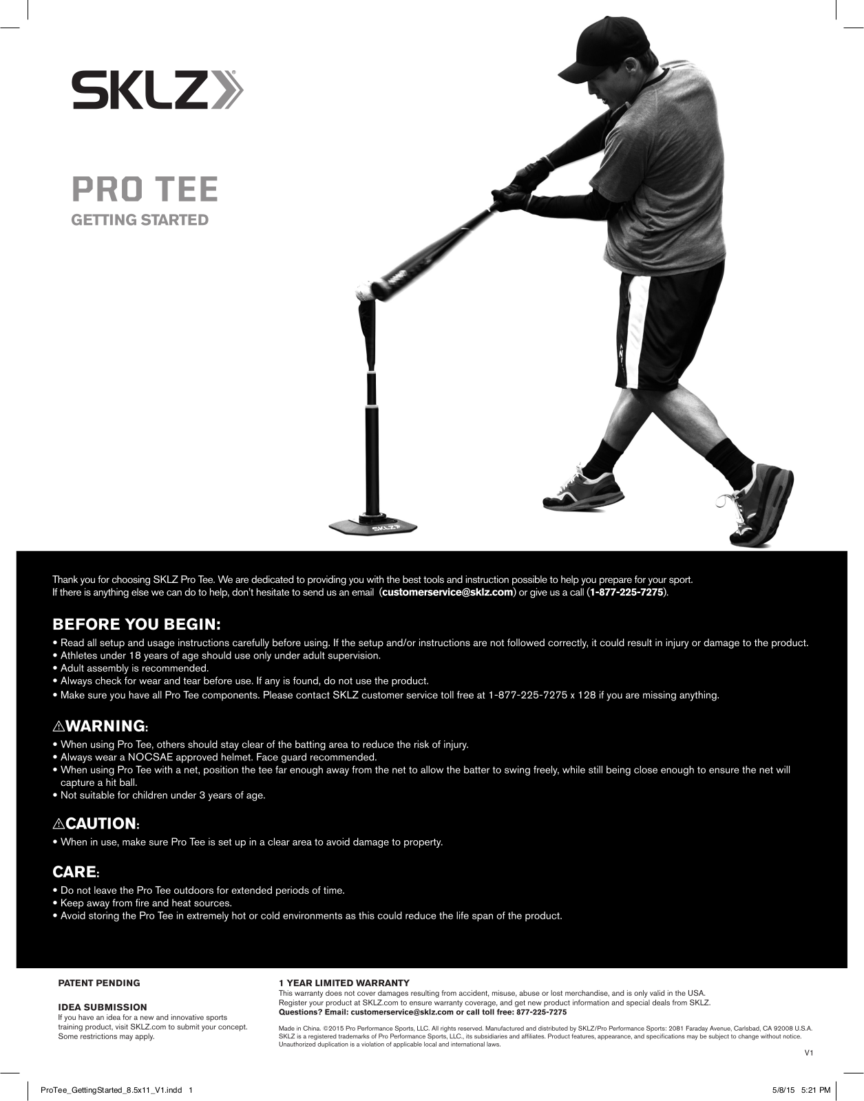 Sklz PRO TEE User Manual - ManualMachine.com