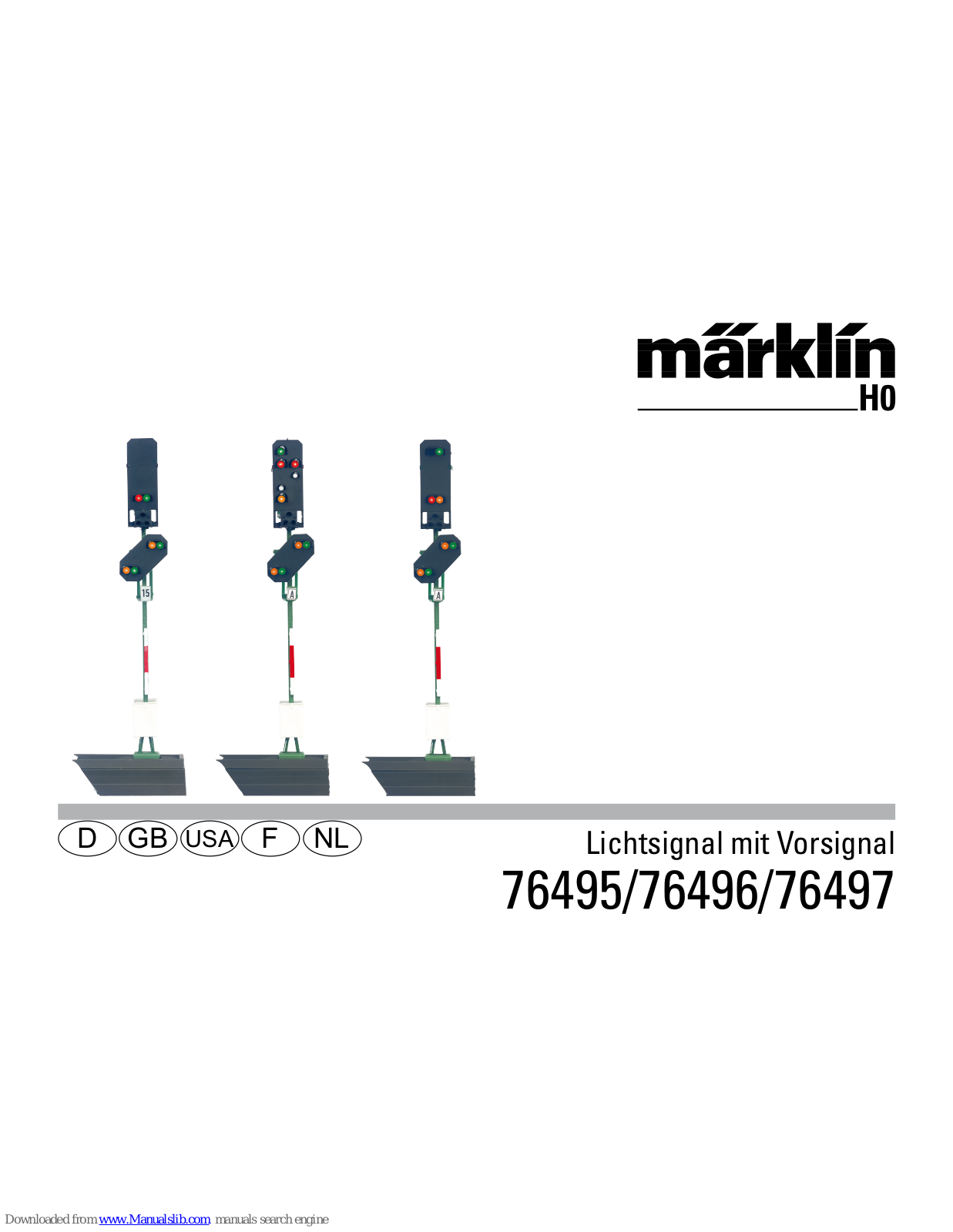 marklin 76495, 76497, 76496 User Manual - ManualMachine.com
