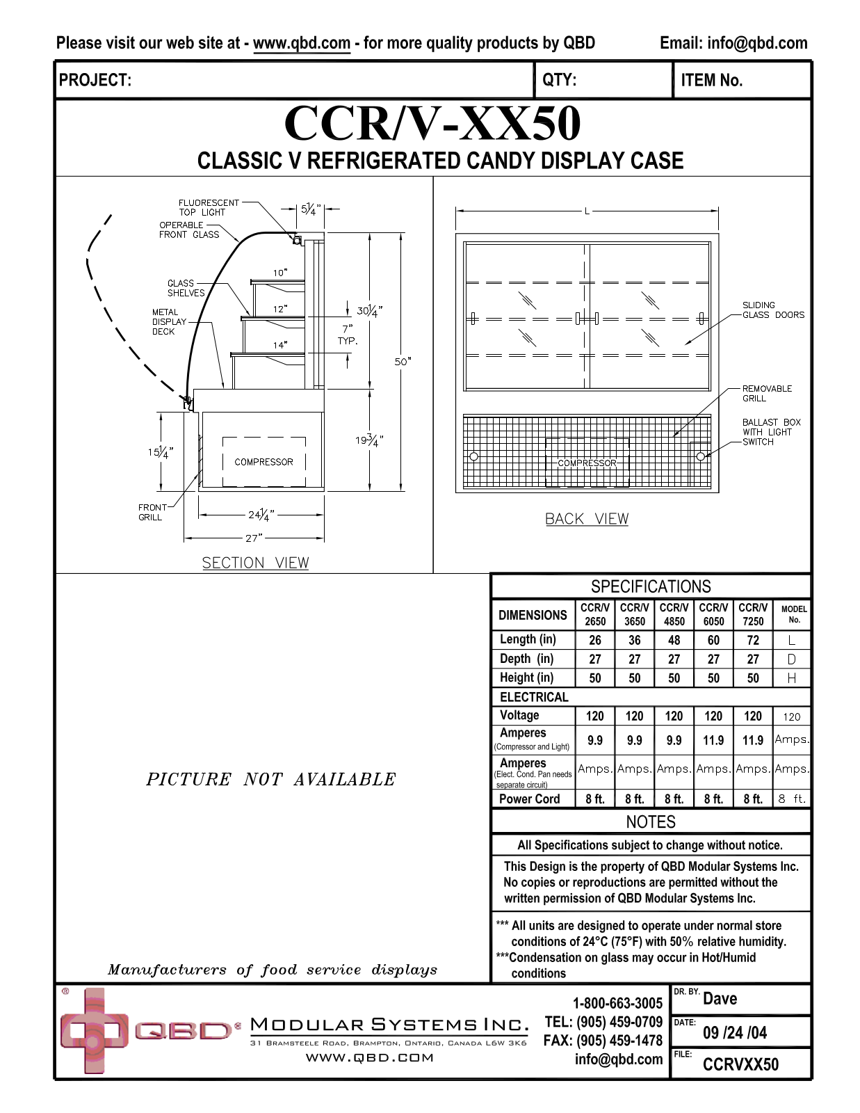 QBD CCR-V-2650 User Manual