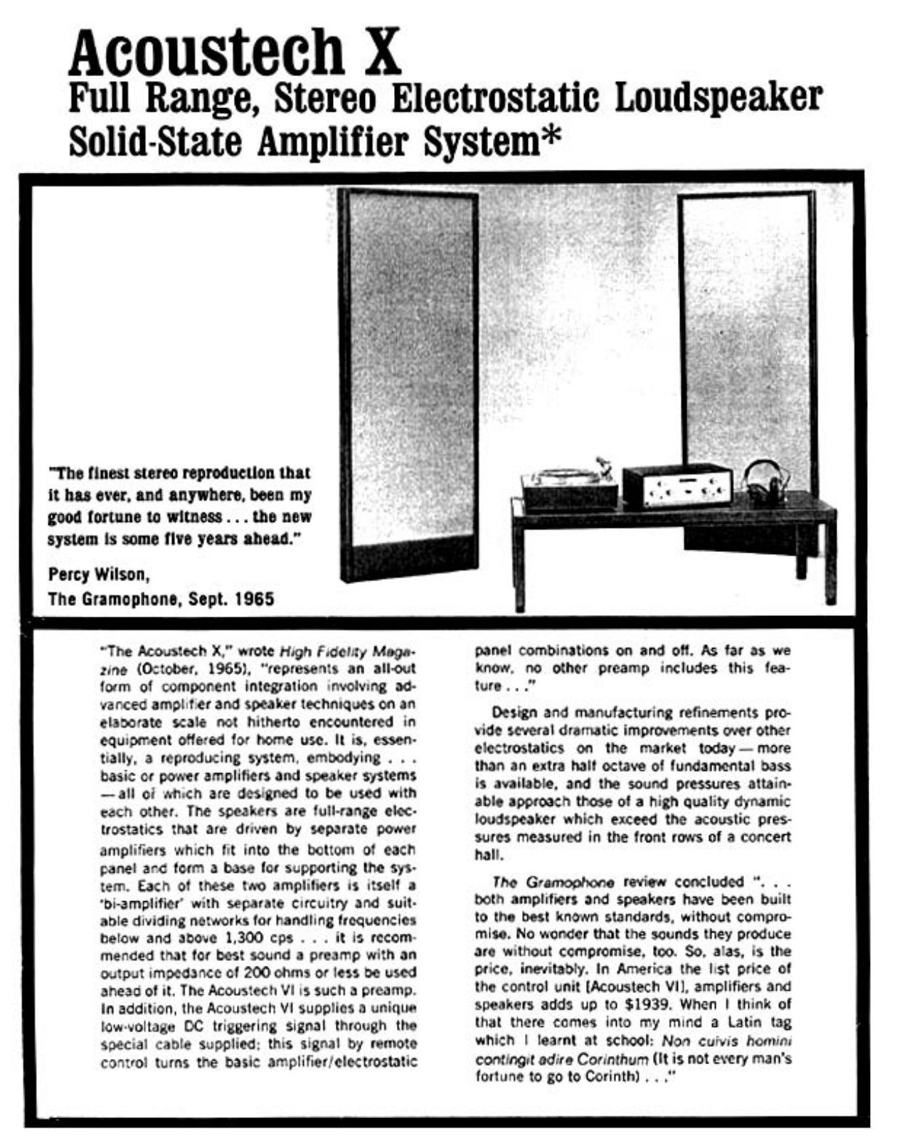 Acoustech X Brochure