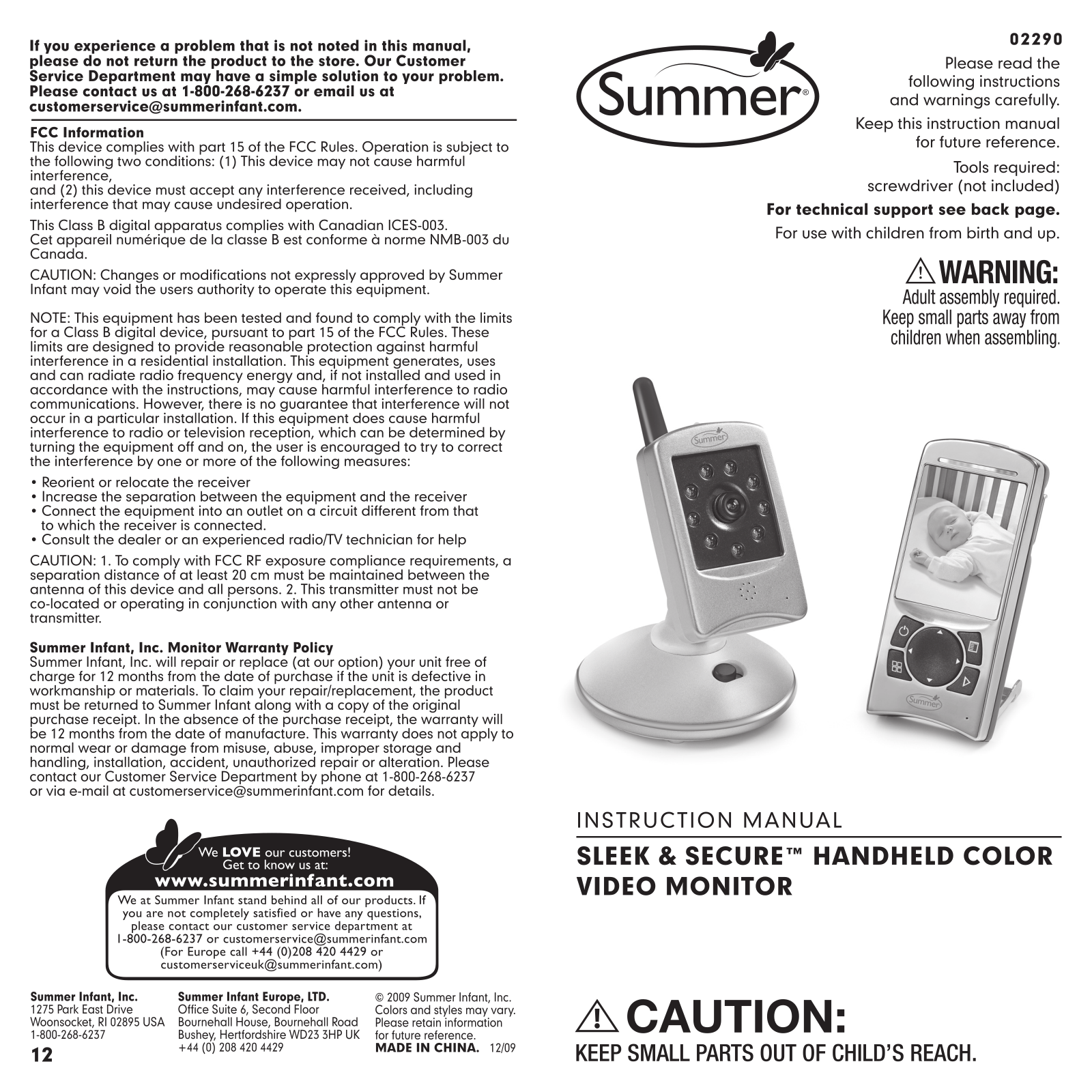 Summer Infant 0229R, 0229T User Manual