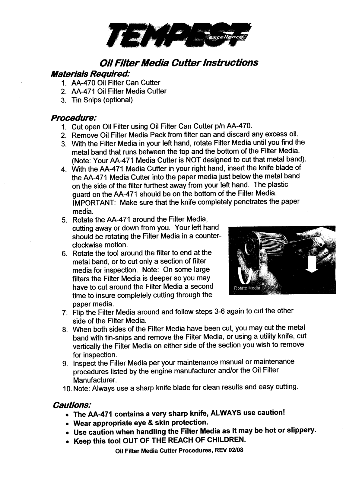 Tempest AA471, AA470 Instruction Sheet - ManualMachine.com