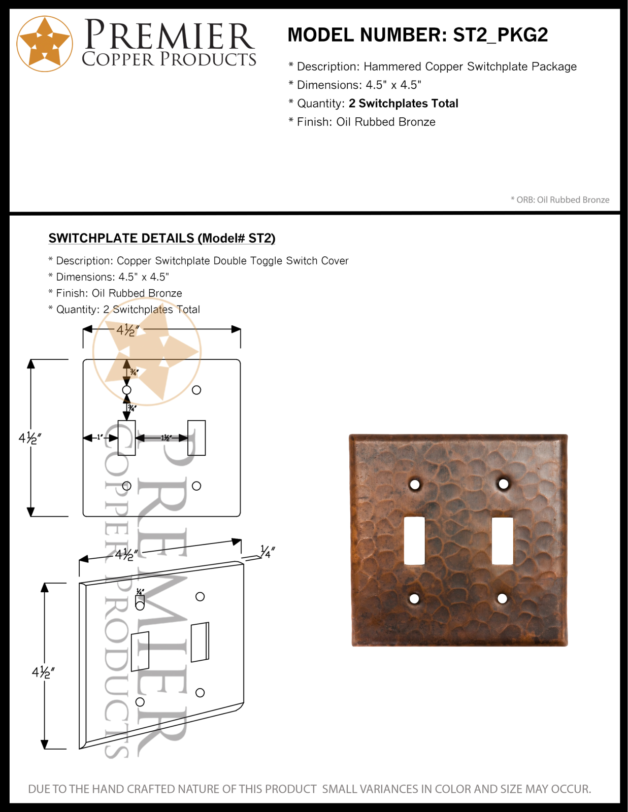 Premier Copper Products IER1745 Specifications - ManualMachine.com