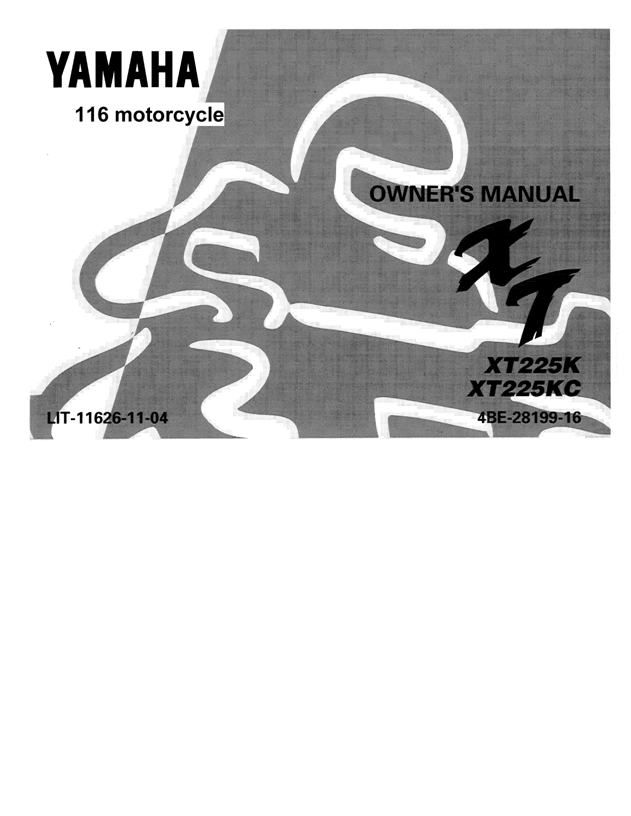 Yamaha XT225 User Manual