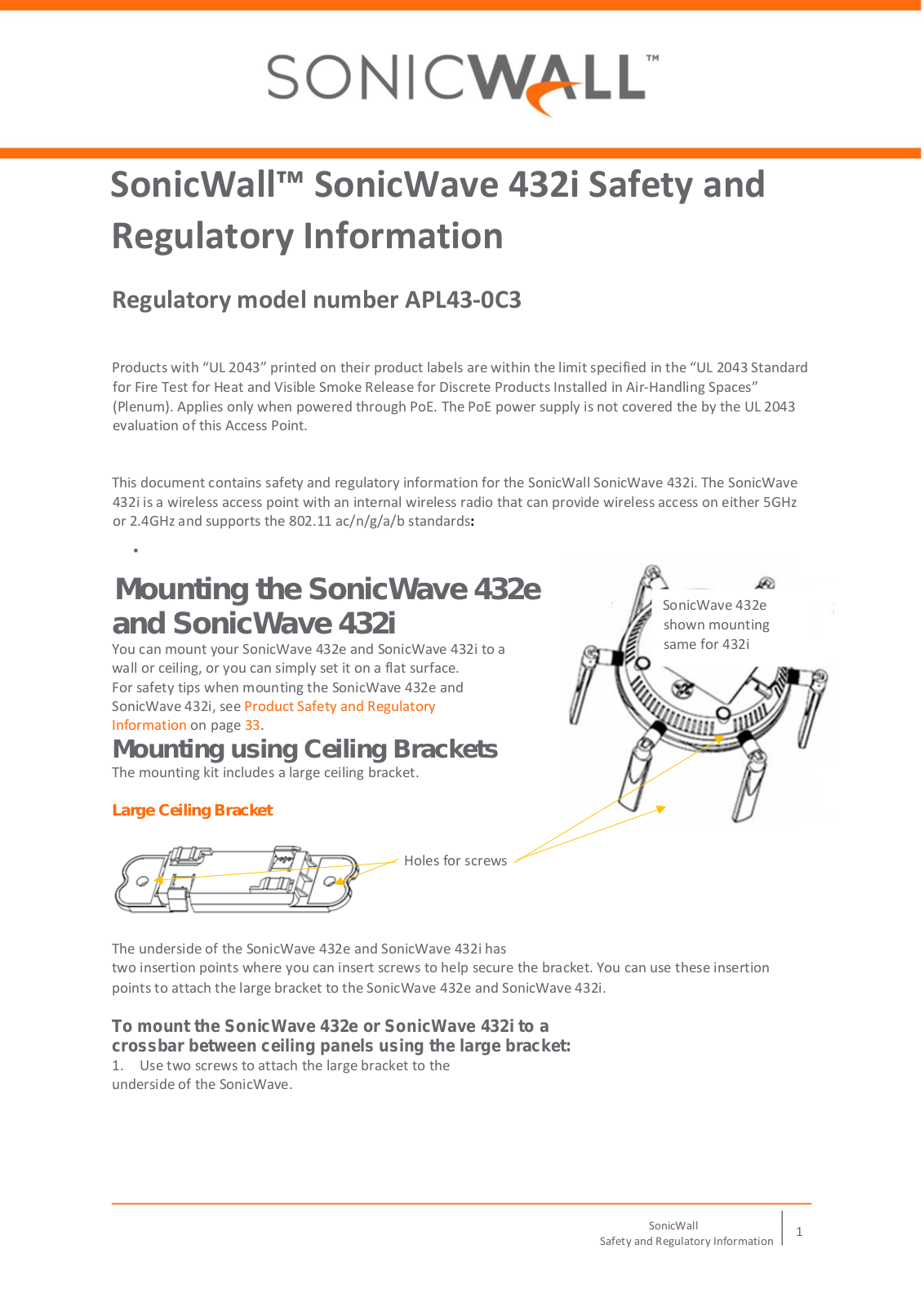 Sonicwall 0C3 User Manual