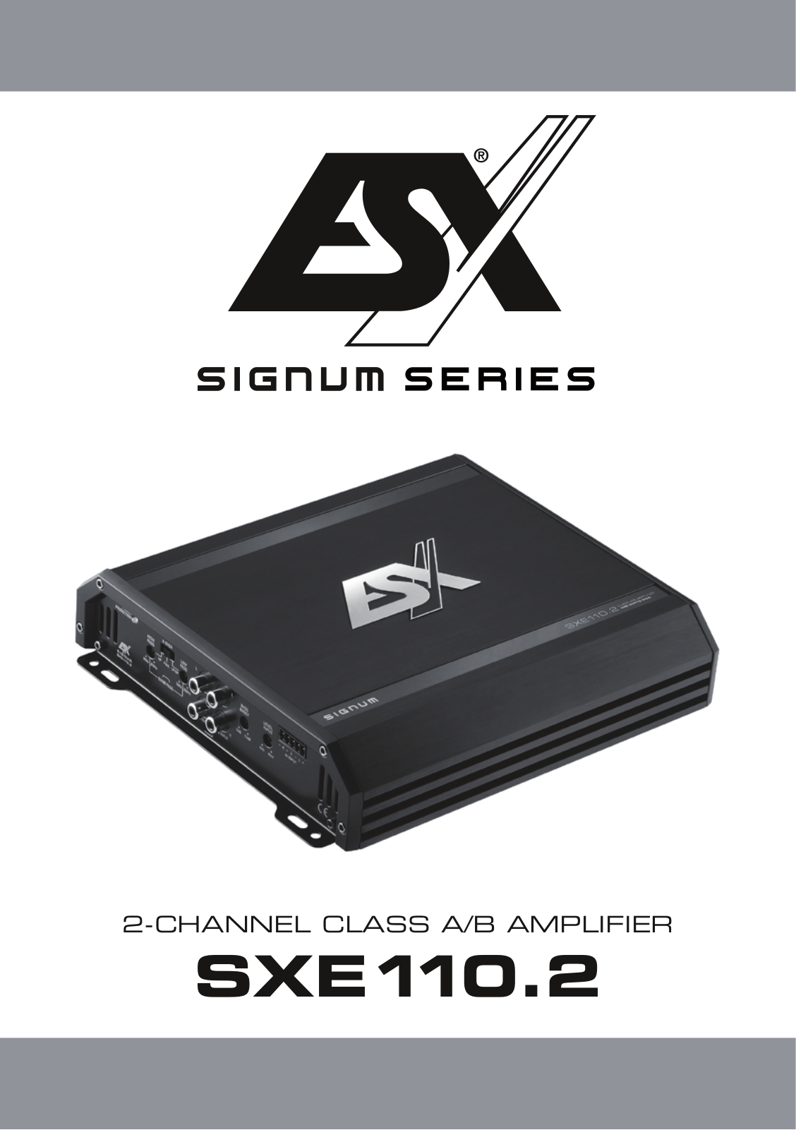 ESX Signum Series, Signum SXE110.2 User Manual