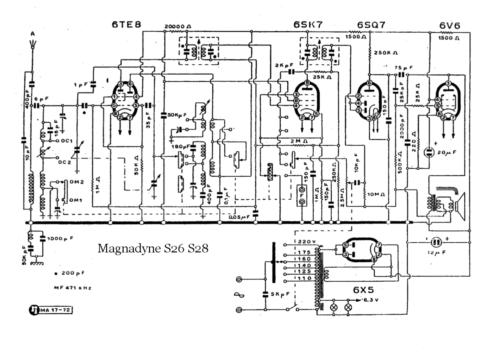 Magnadyne s26, s28 schematic