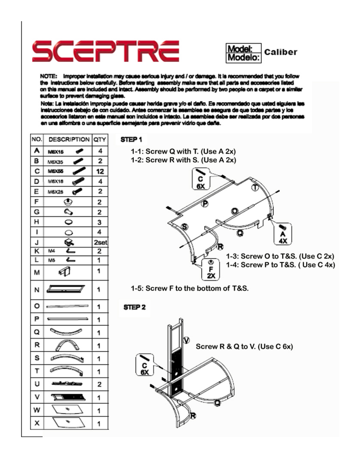 Sceptre Caliber User Manual