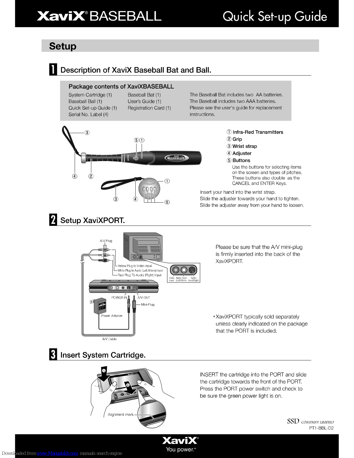 Xavix Baseball Quick Setup Manual - ManualMachine.com