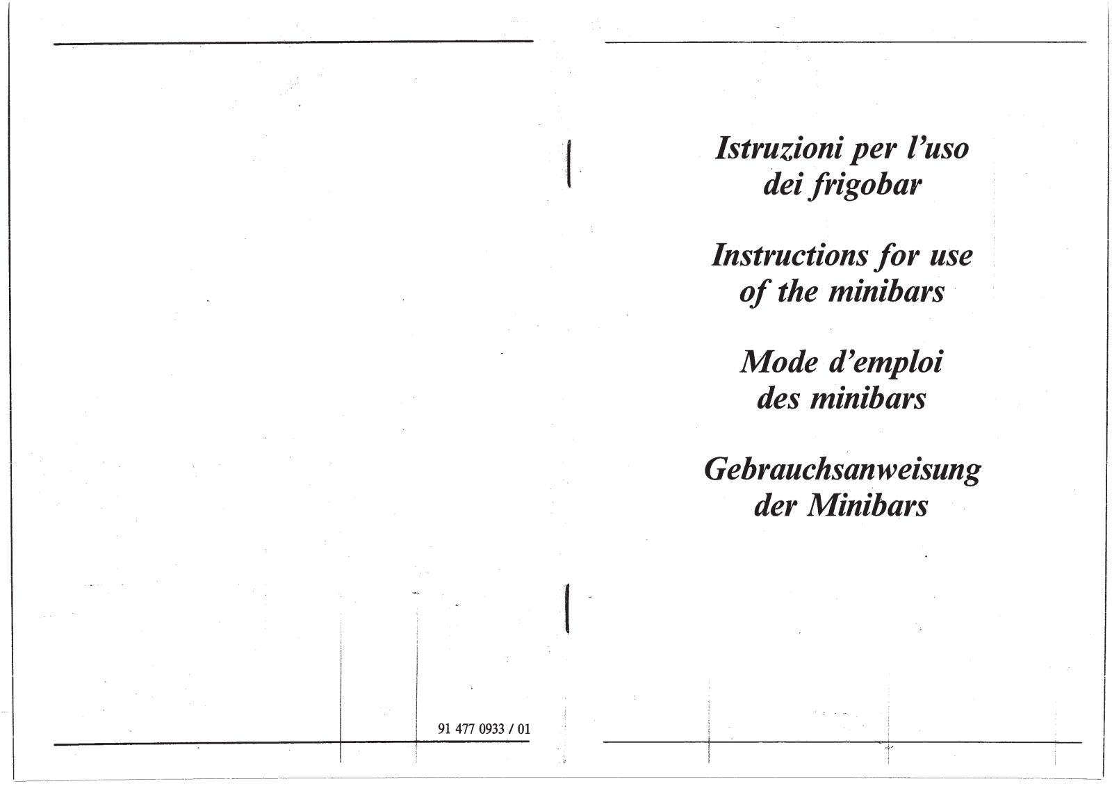 Smeg ML35MA, KFBR30I, FBR35ISX, KFBR50I, MBR35A User Manual