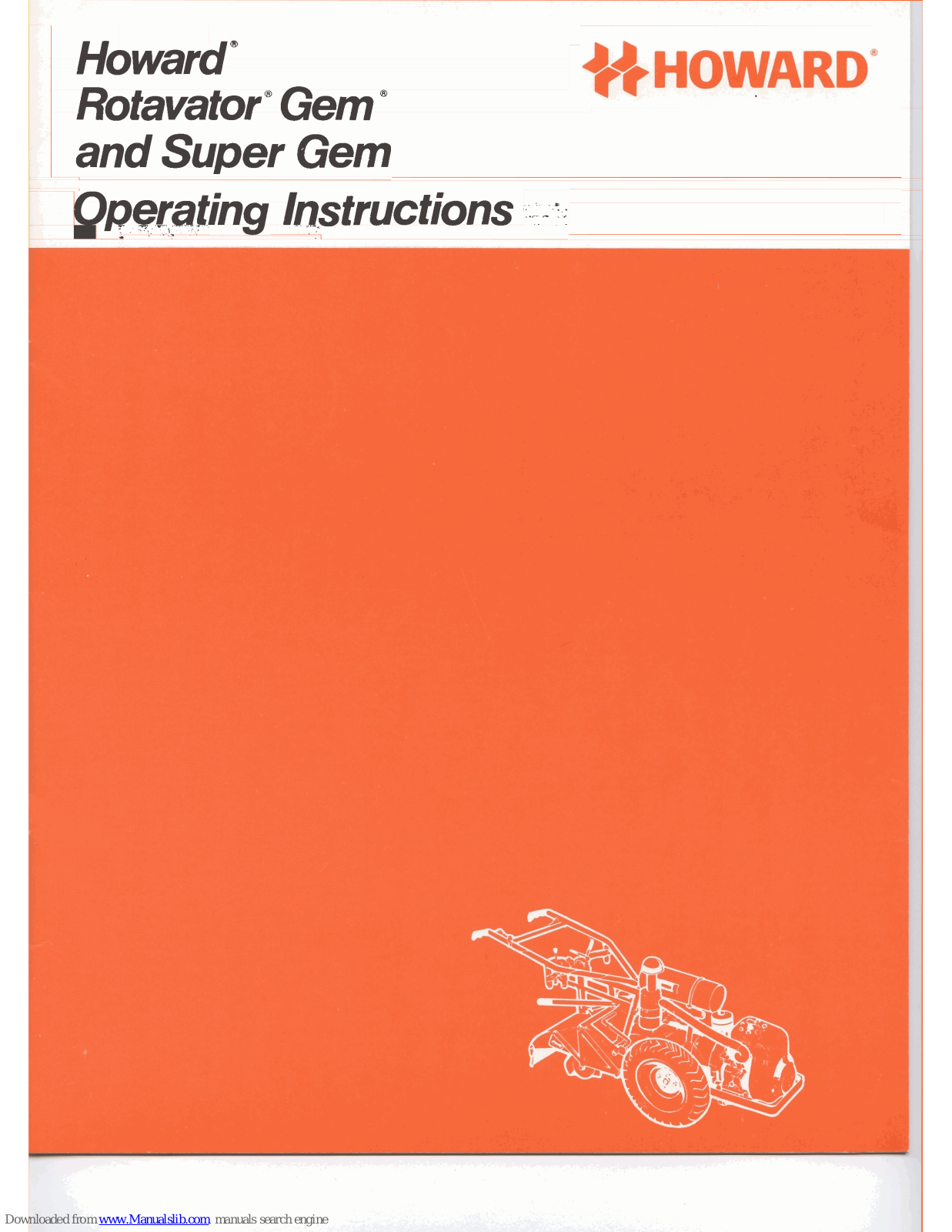 Howard Gem Operating Instructions Manual - ManualMachine.com