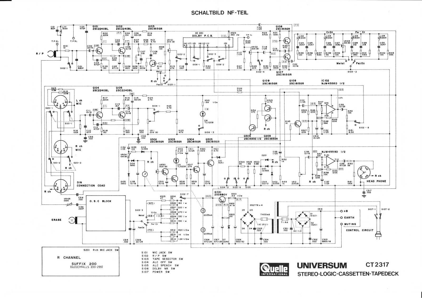 Universum CT-2317 Schematic