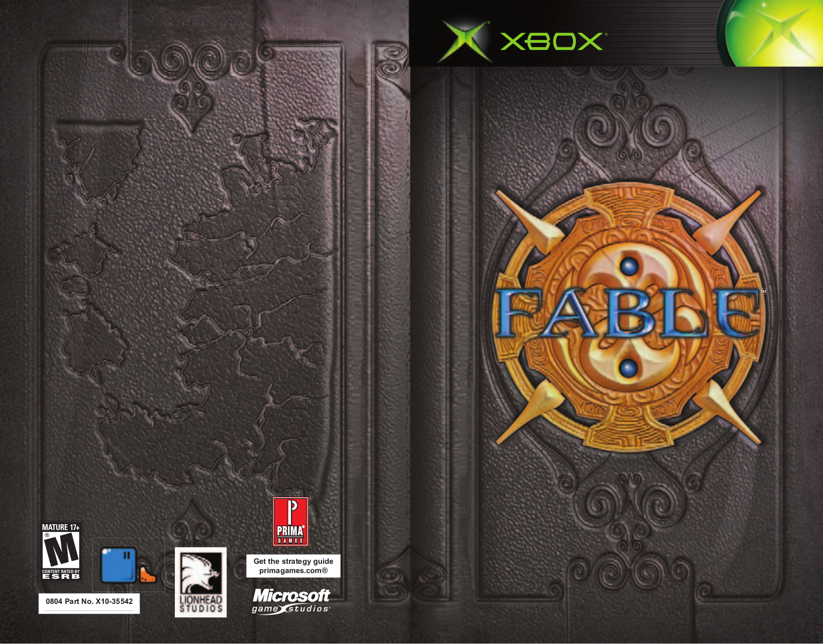 Games Microsoft XBOX FABLE User Manual