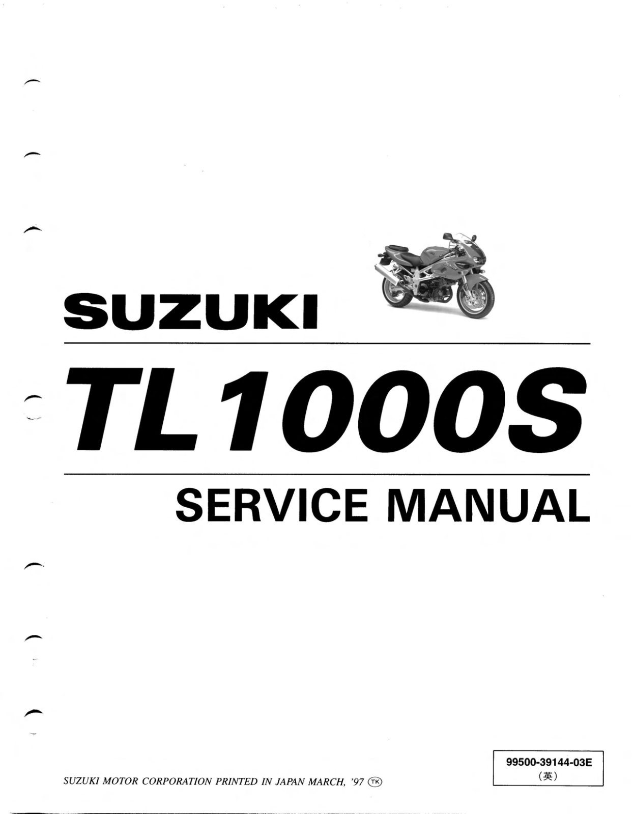 Suzuki TL1000S 1997 User Manual