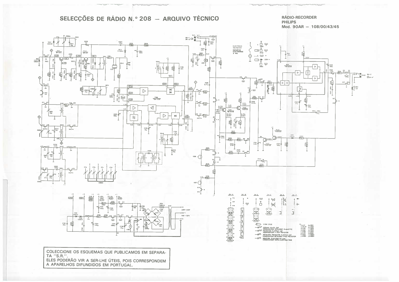 Philips 90AR108/00/43/45 Schematic