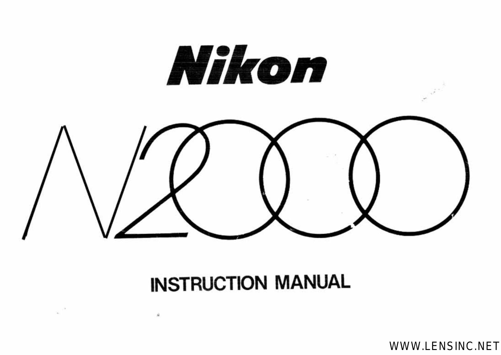 Nikon N2000 Operating Instructions