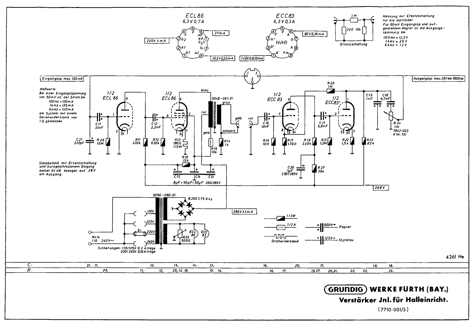 Grundig 7710 Schematic