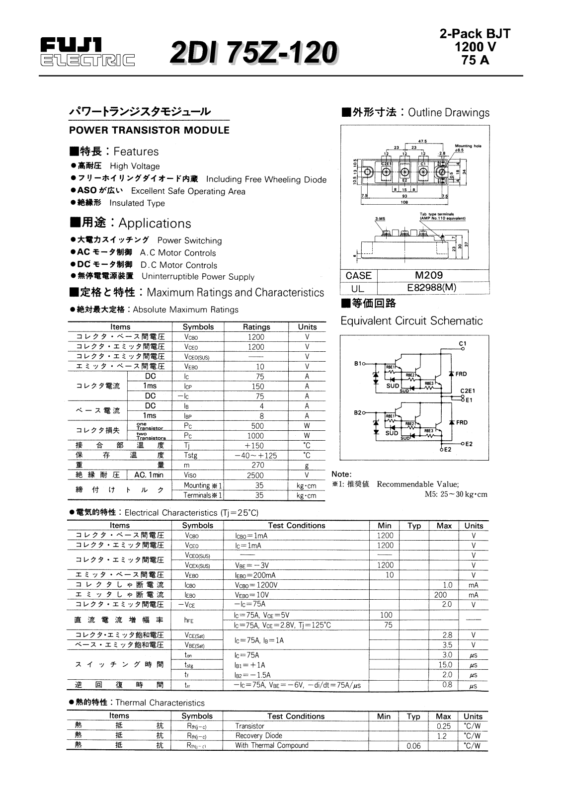 CALLM 2DI75Z-120 Datasheet