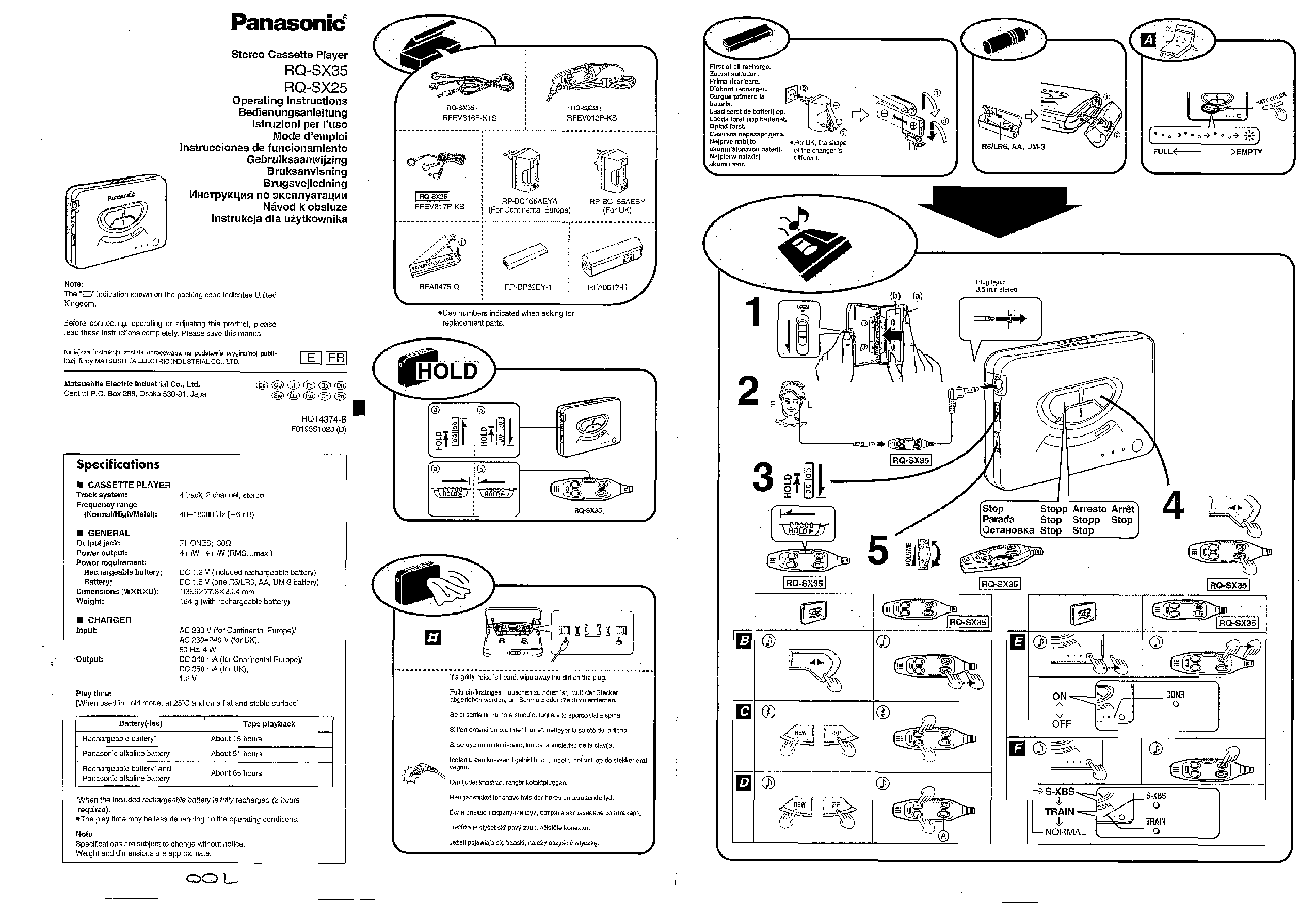 Panasonic RQ-SX35 User Manual
