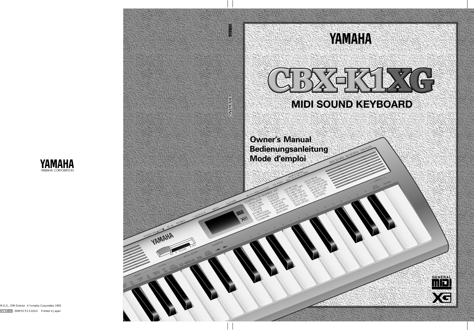 Yamaha CBX-K1XG User Manual