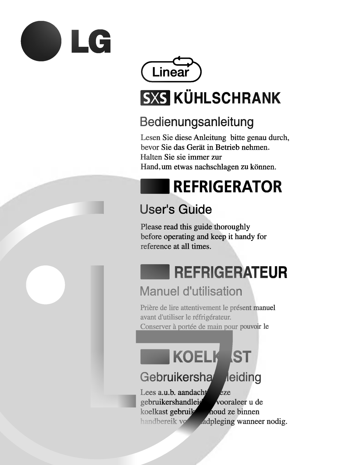 LG GR-L217BPBV User Guide