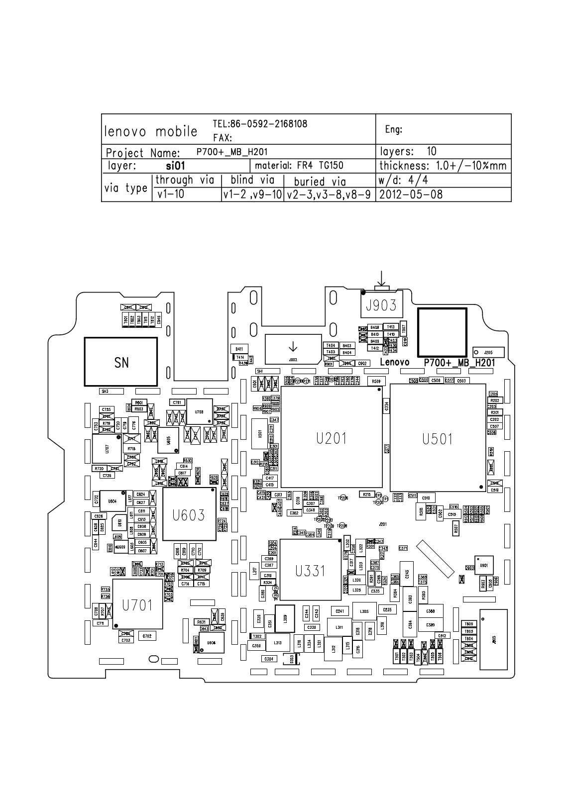 Lenovo P700I schematic diagram and service manual