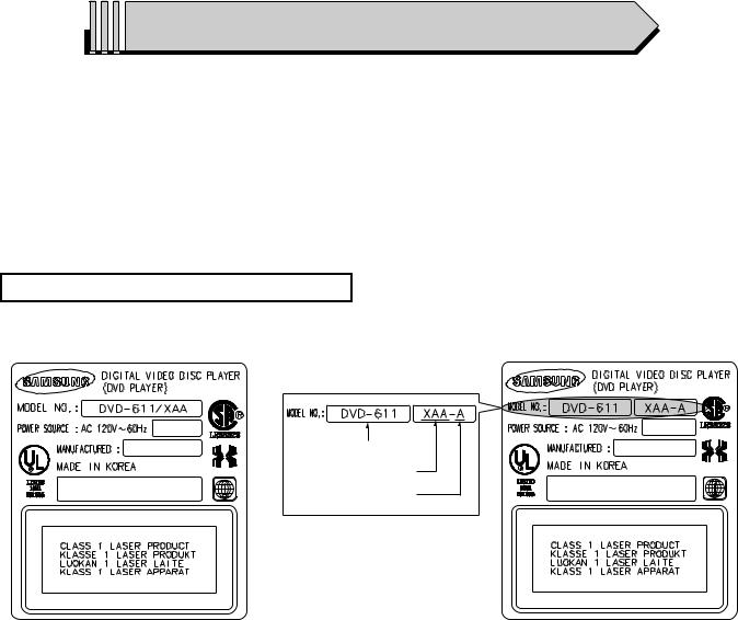 Samsung DVD-611A, DVD-711A Precautions