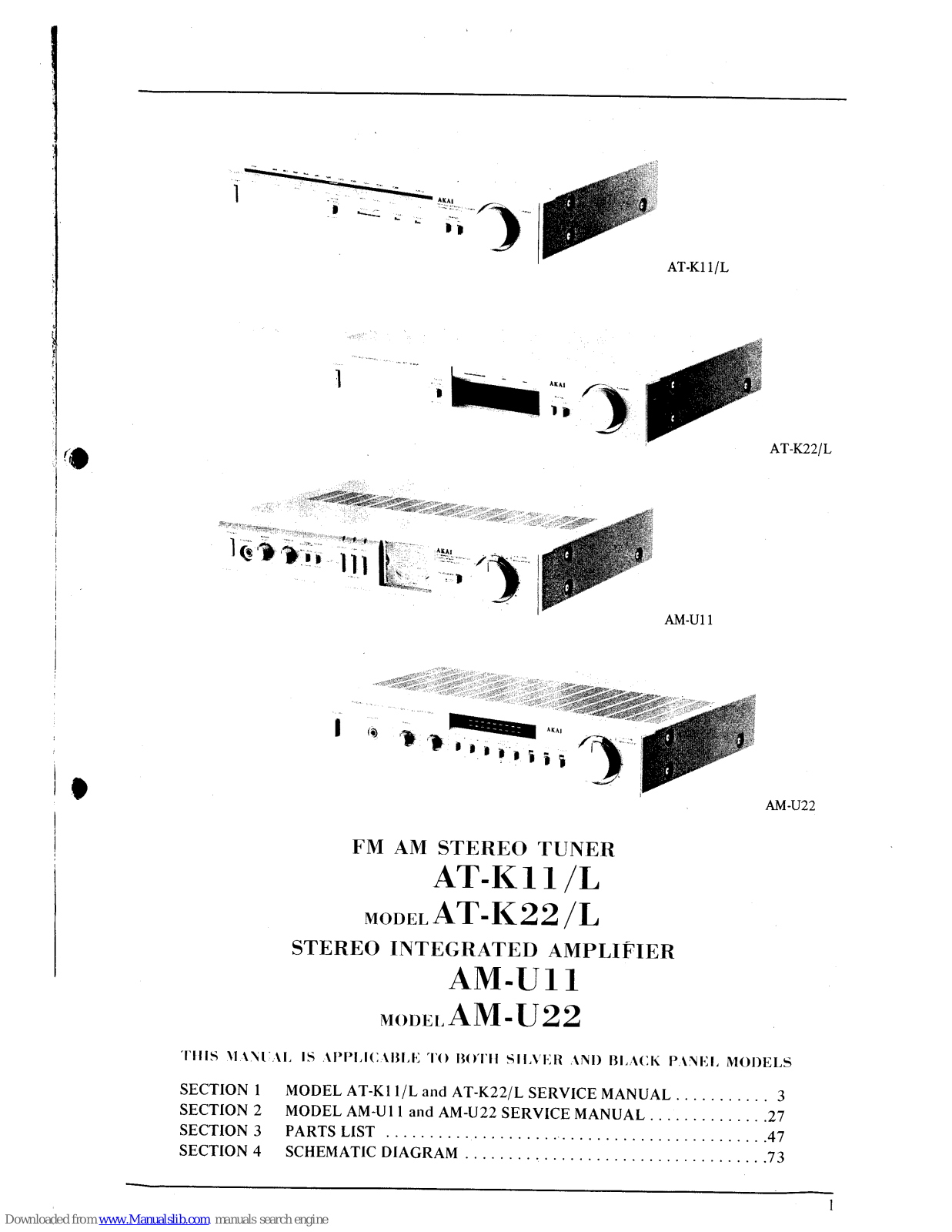 Akai AT-K11 Service Manual