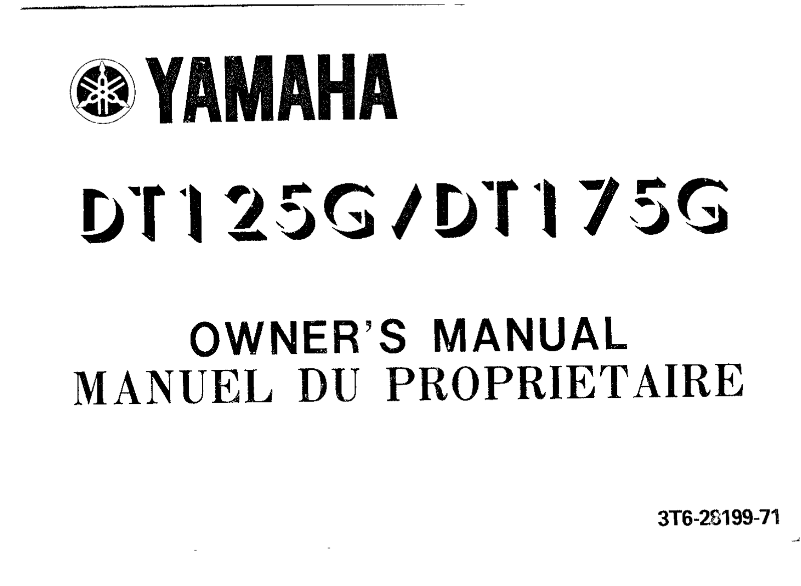 Yamaha DT125G 1980, DT175G 1980 Owner's manual