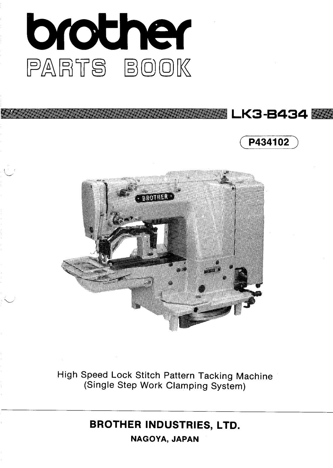 Brother LK3 B434 Parts Book