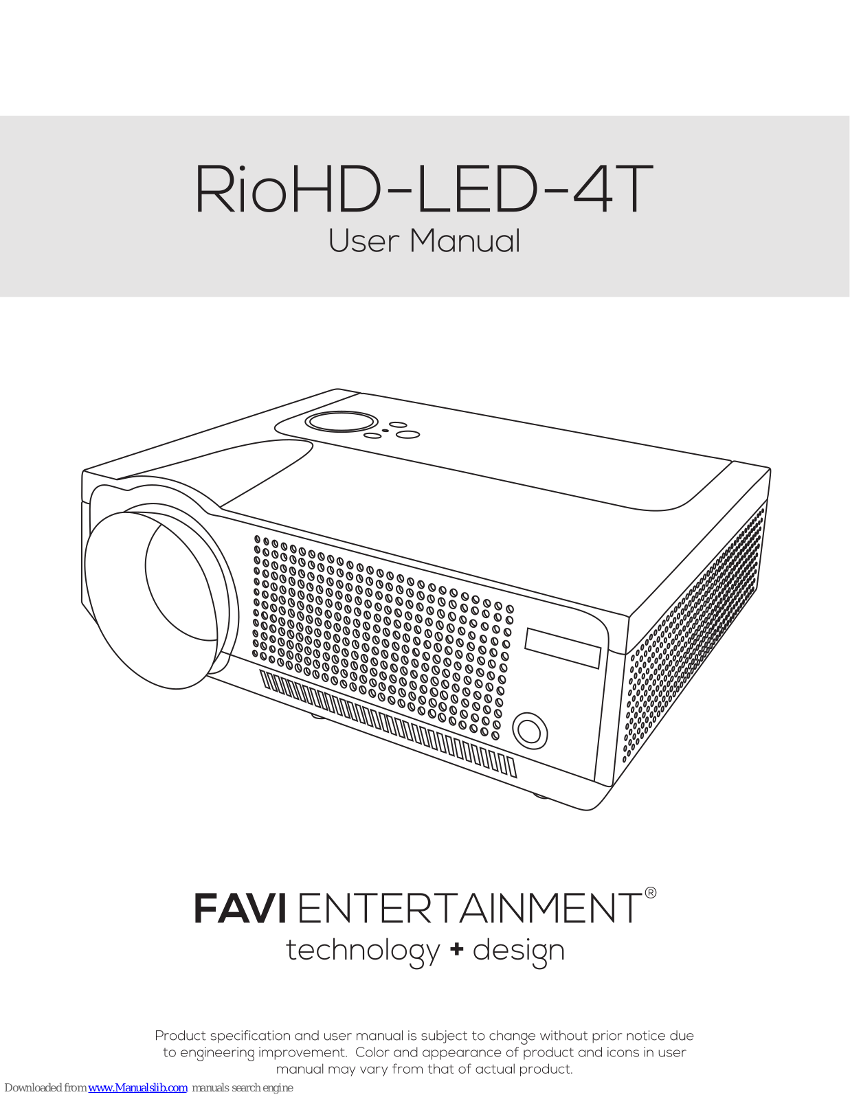 FAVI RioHD-LED-4T User Manual