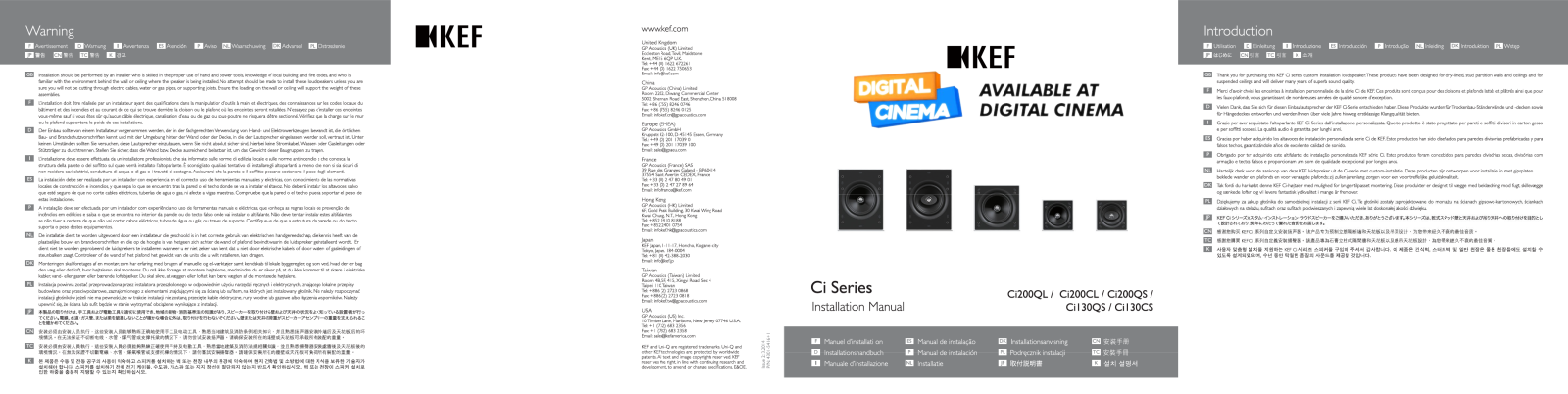 KEF Ci200QL, Ci200CL, Ci200QS, Ci130QS, Ci130CS User guide - ManualMachine.com