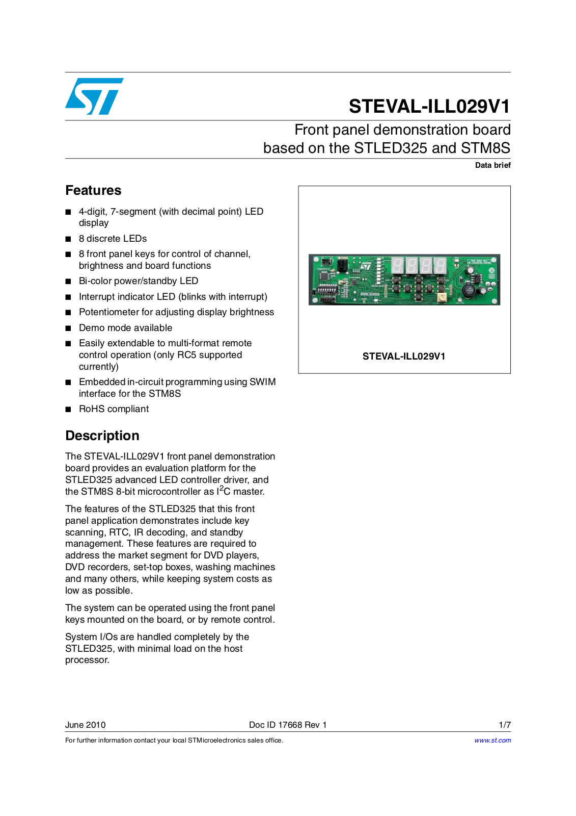 ST ILL029V1 User Manual