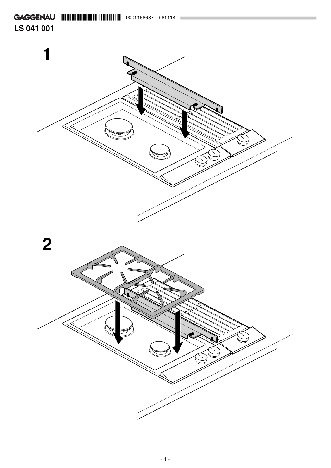 Gaggenau LS041001 Installation manual