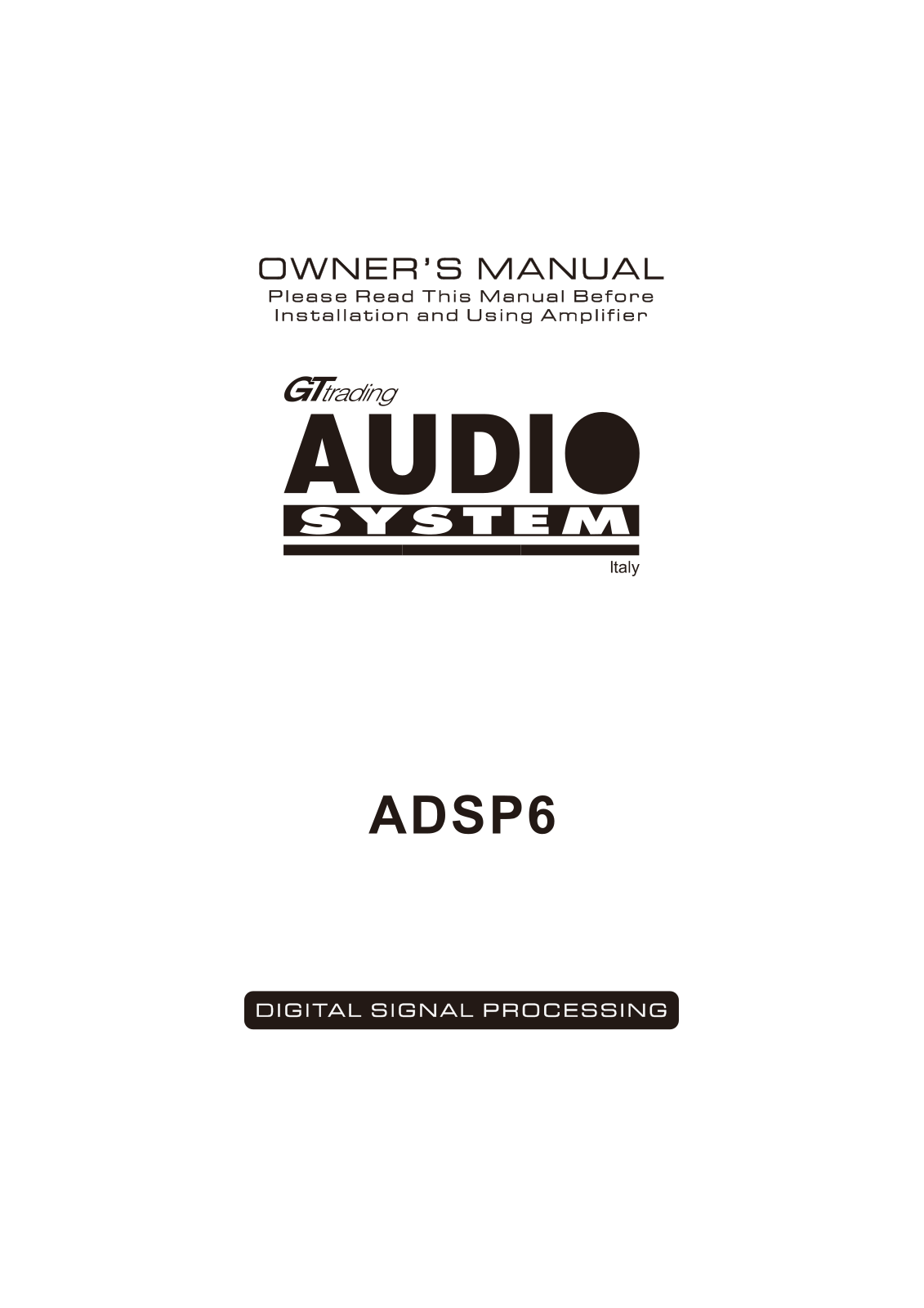 Audio System ADSP 6 User guide - ManualMachine.com