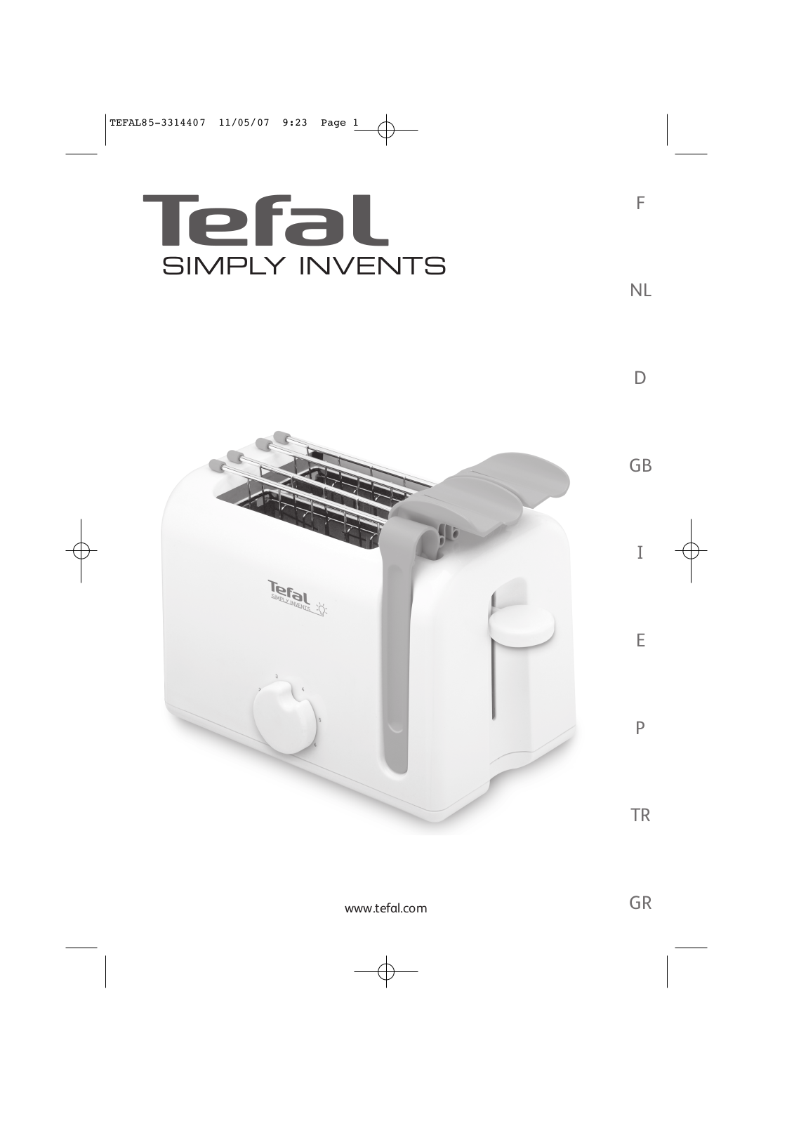 TEFAL TT222030 Instruction Manual