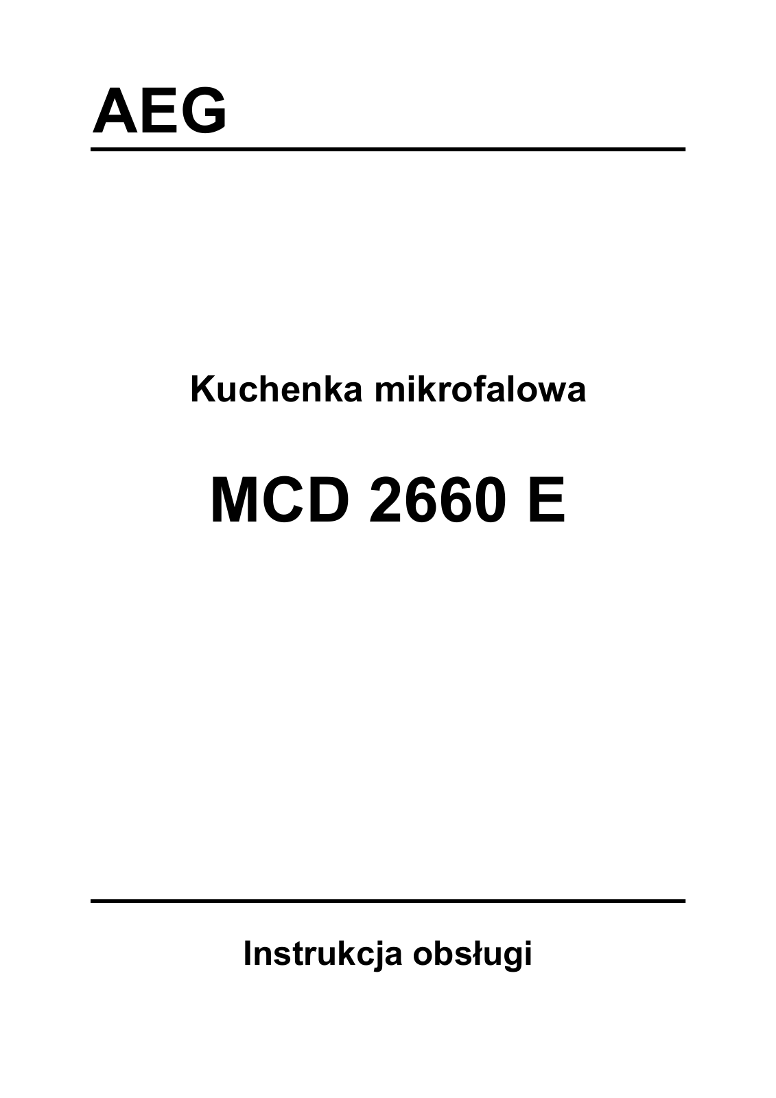 AEG MCD2660EM User Manual