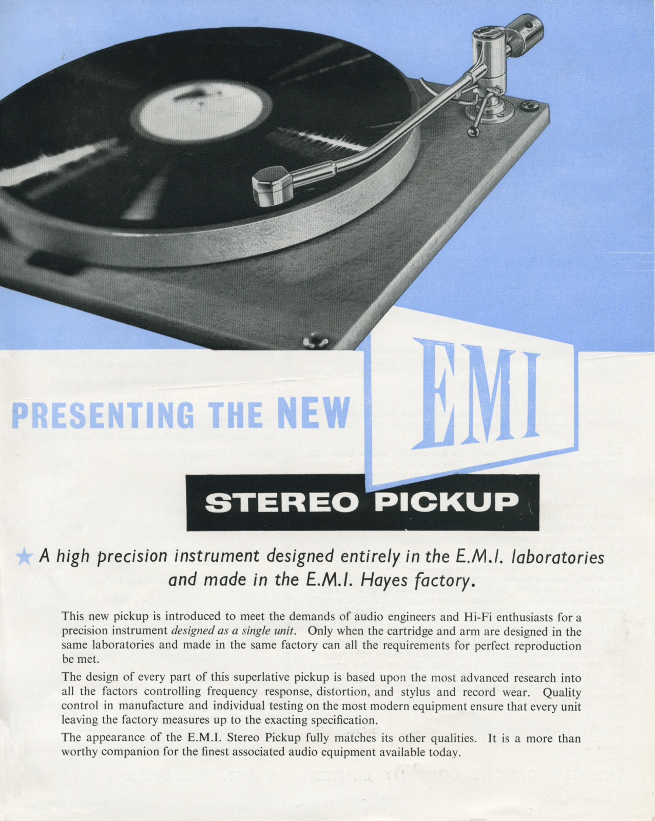 EMI Stereo pickup Brochure